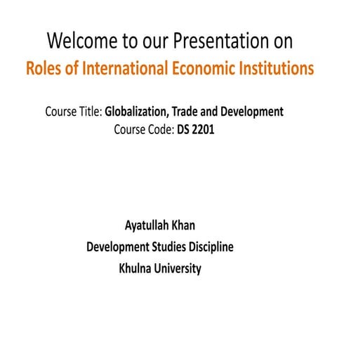 Introduction to globalization | PPTX