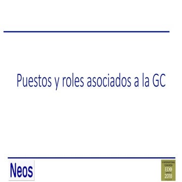 Puestos y roles asociados a la Gestión del Conocimiento