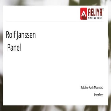 Rolf Janssen BLKH 06 Operational Rack Mount Panel