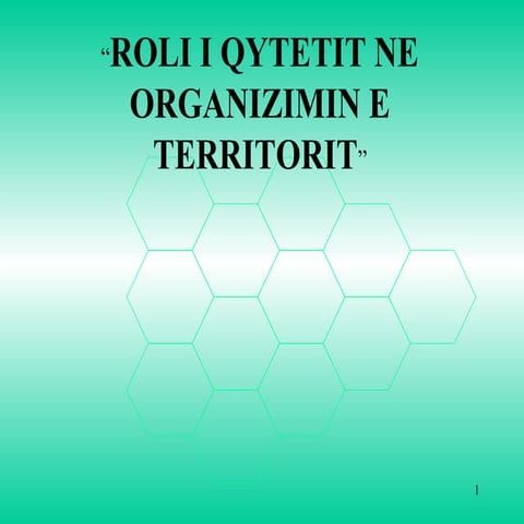Roli i qytetit