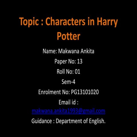 Characters in Harry Potter
