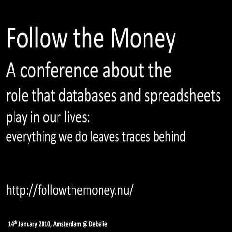 A presentation about the traces left behind on twitter about the conference "...