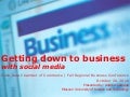 Getting down to business with social media