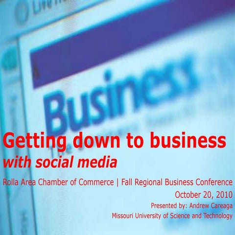 Getting down to business with social media