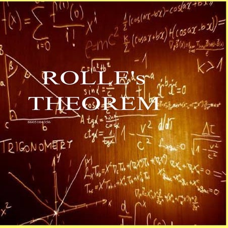 Rolle's theorem 