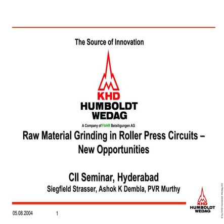 Roller Press_ Paper for operation mills.ppt