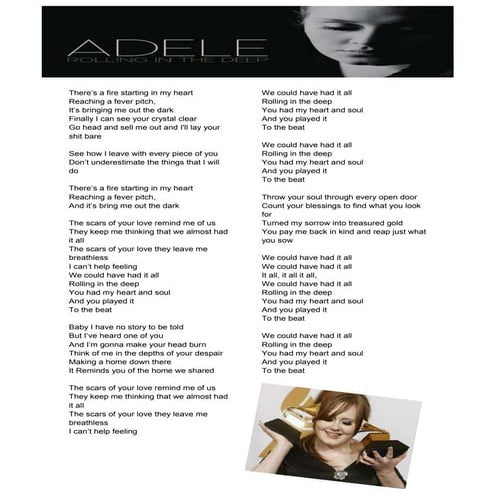 Adele rolling in the deep | PPTX