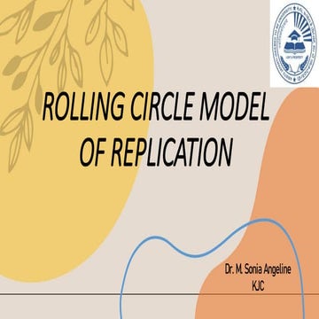 Rolling circle mechanism ppt | PPTX