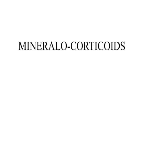 Mineralocorticoids