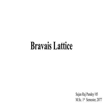  Bravais Lattice 