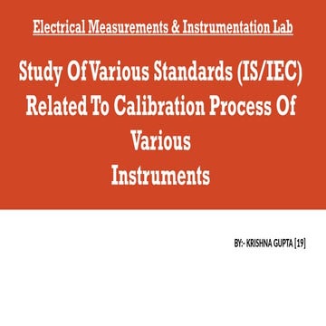 Study of various standards ( IS/IEC) Related | PPTX