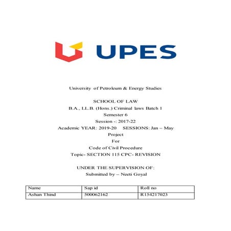 code of criminal procedure section 115 cpc revision