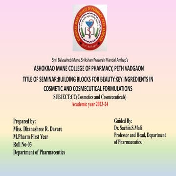 BUILDING BLOCKS FOR BEAUTYKEY INGREDIENTS IN COSMETIC AND COSMECUTICAL FORMUL...