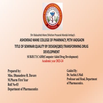 QUALITY BY DESIGN(QBD)TRANSFORMING DRUG DEVELOPMENT.pptx