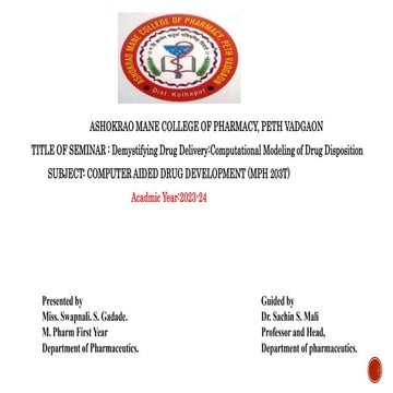 Demystifying Drug Delivery Computational Modeling of Drug Disposition.pptx
