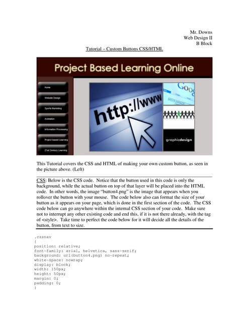 Rollover button tutorial