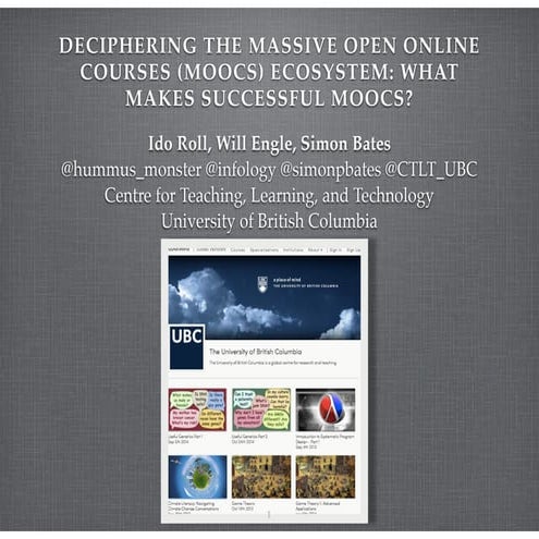 Deciphering the MOOC ecosystem: what makes successful MOOCs