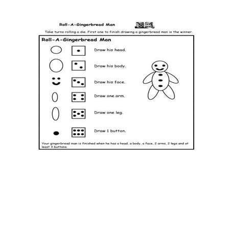 Roll the gingerbreadman game