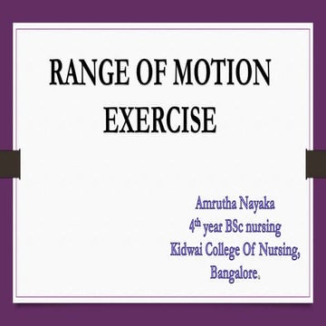 Range of Motion 