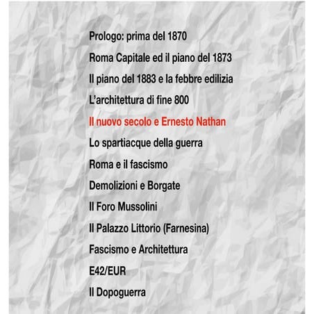 Roma dopo il 1870: Urbanistica e Architettura - Parte 2/4