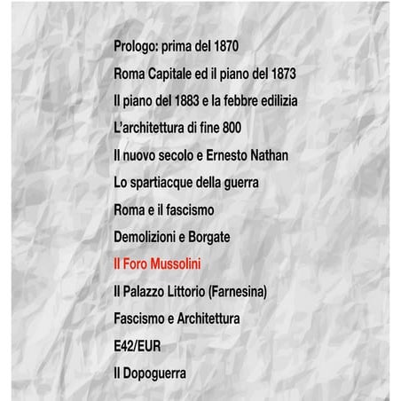 Roma dopo il 1870: Urbanistica e Architettura - Parte 3/4
