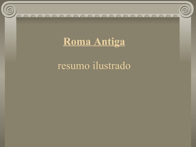 Roma antiga resumo