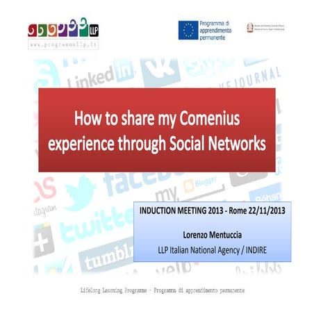 How to share my Comenius experience through Social Networks