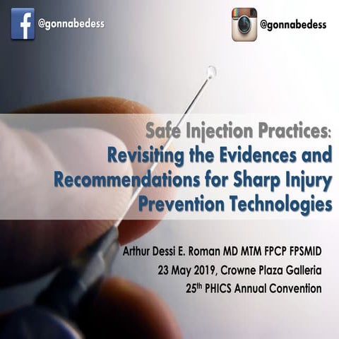 Safe Injection Practices (AD Roman) - PHICS 2019