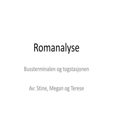 Romanalyse