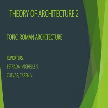 THEORY: Roman Architecture 