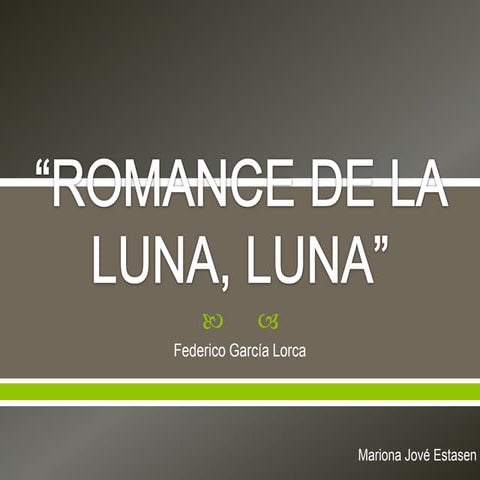 Romance de la luna, luna, de Federico García Lorca. Por Mariona Jové.