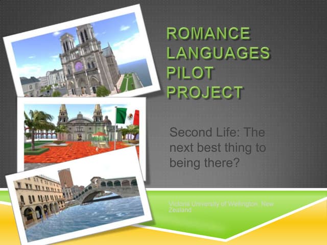 VUW Romance languages pilot project