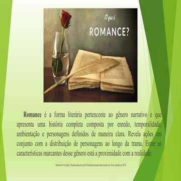 Romances Juvenis explorando o gênero textual | PPTX