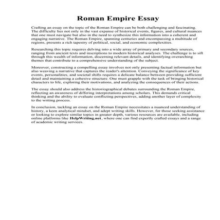Roman Empire Essay