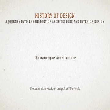 Introduction to Romanesque Architecture