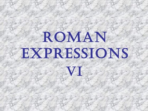 Roman greetings | PPT