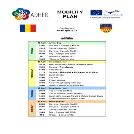 Romania mobility plan