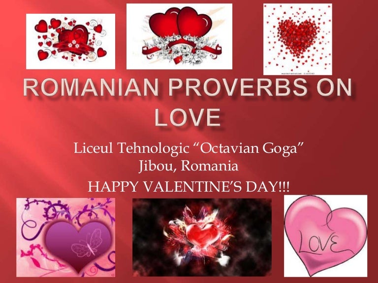 Romanian proverbs on love