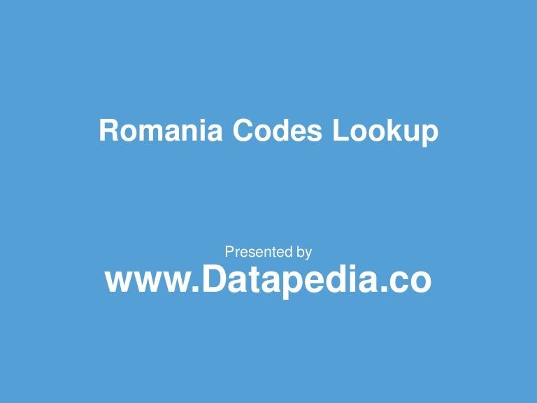Romania Zip Codes Lookup