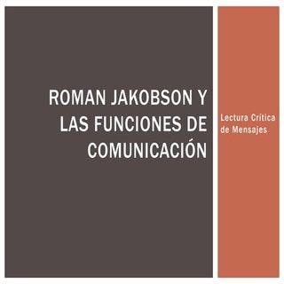 Roman jakobson y las funciones de c...