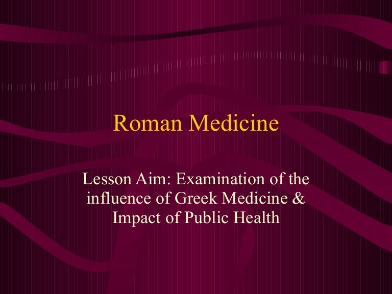 Roman Medicine