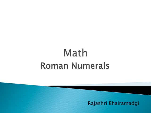 Roman numerals