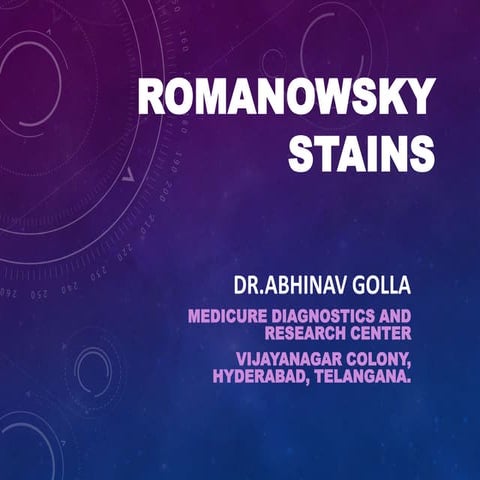Romanowsky stains.                                                           ...