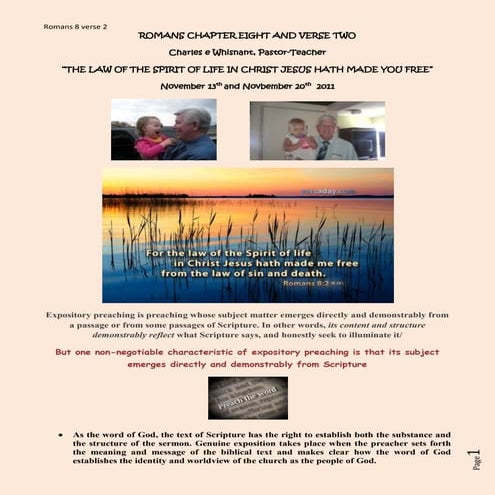 Romans 8 2 mms  11 13 and 20 22011