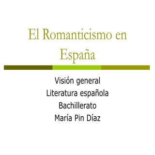 Visión general del Romanticismo en ...