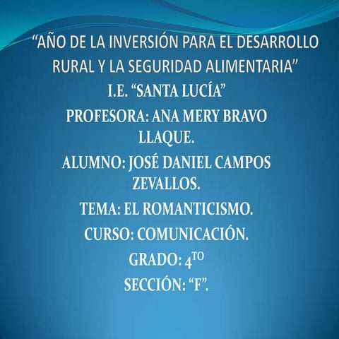 Romanticismo peruano 