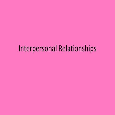 Romantic relationships pp