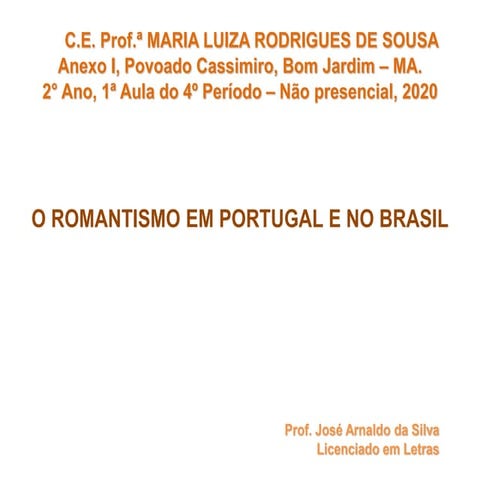 Romantismo em-portugal-e-no-brasil