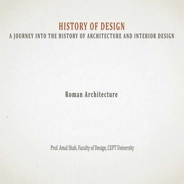 Introduction to Roman Architecture