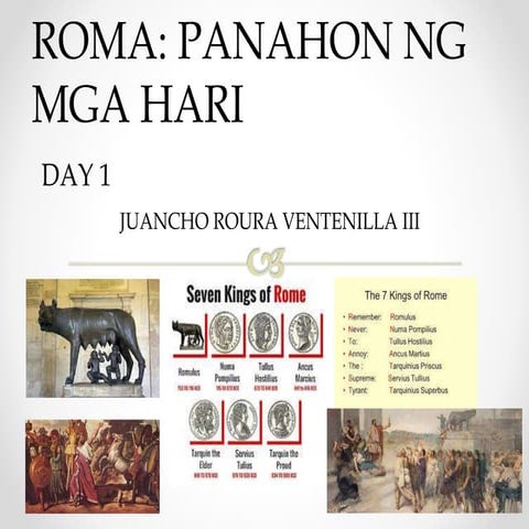 Roma: Panahon ng Mga Hari, Panahon ng Republika, at Panahon  ng Imperyo by JUAN R. VENTENILLA III